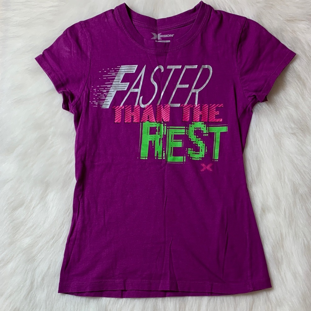 Xersion Dynamic Purple Tee with Bold Text
